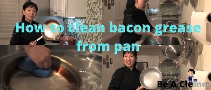 How to clean bacon grease from pan
